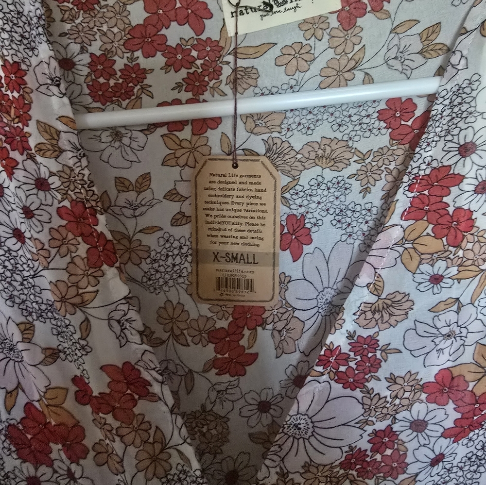 Natural Life Floral V-Neck Bell Sleeve Maxi Dress - Picture 4 of 4